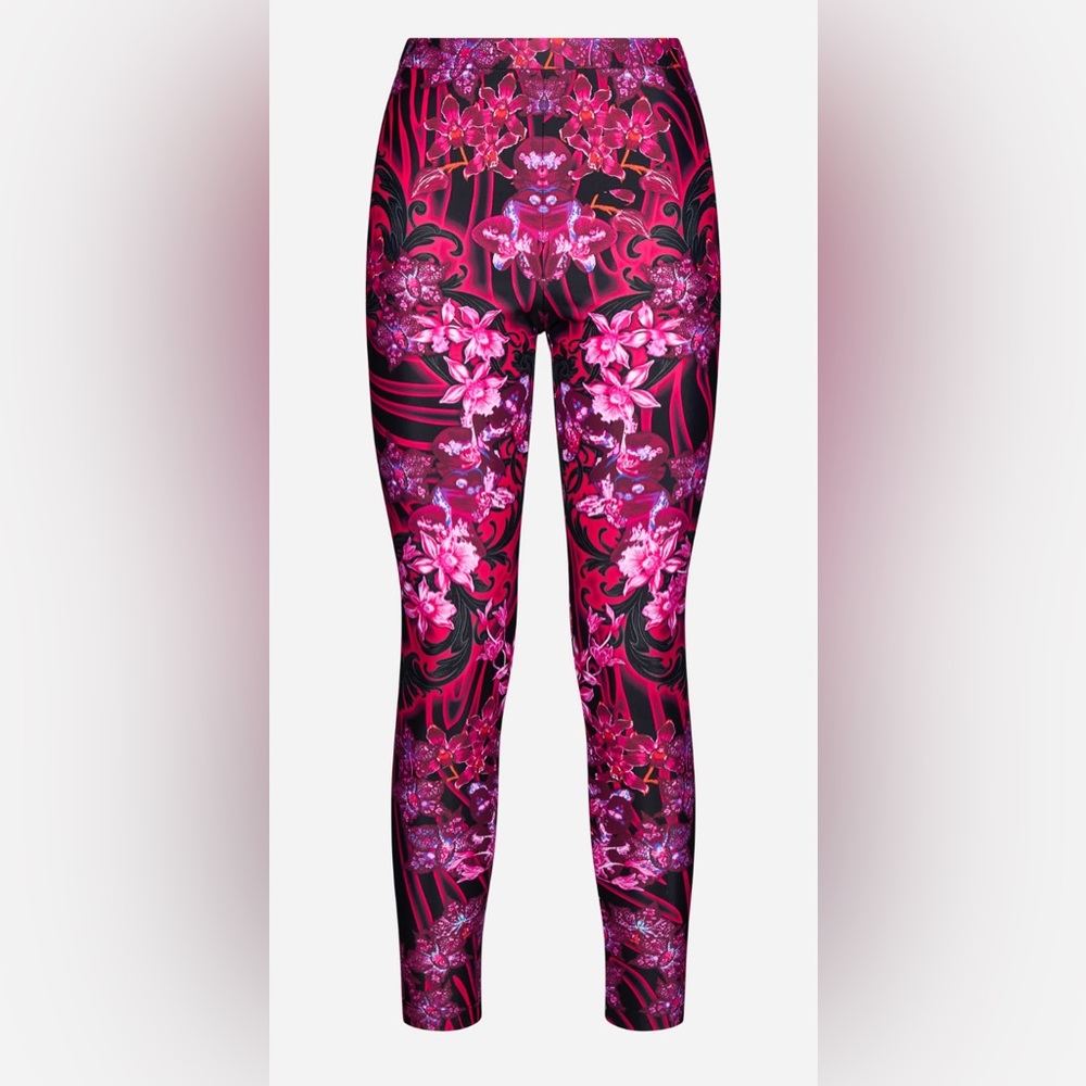Versace Orchid Print Leggings